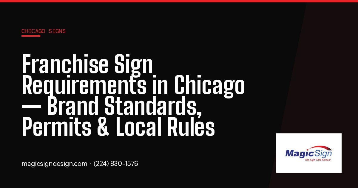 Franchise brand standard illuminated signs installed on Chicago storefront