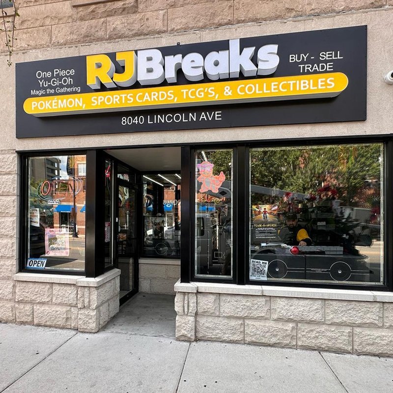 RJ Breaks — Lightbox Cabinet Sign — Magic Sign Design Chicago