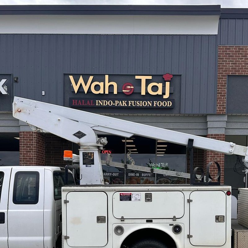 Wah Taj — Restaurant Cabinet Sign — Magic Sign Design Chicago