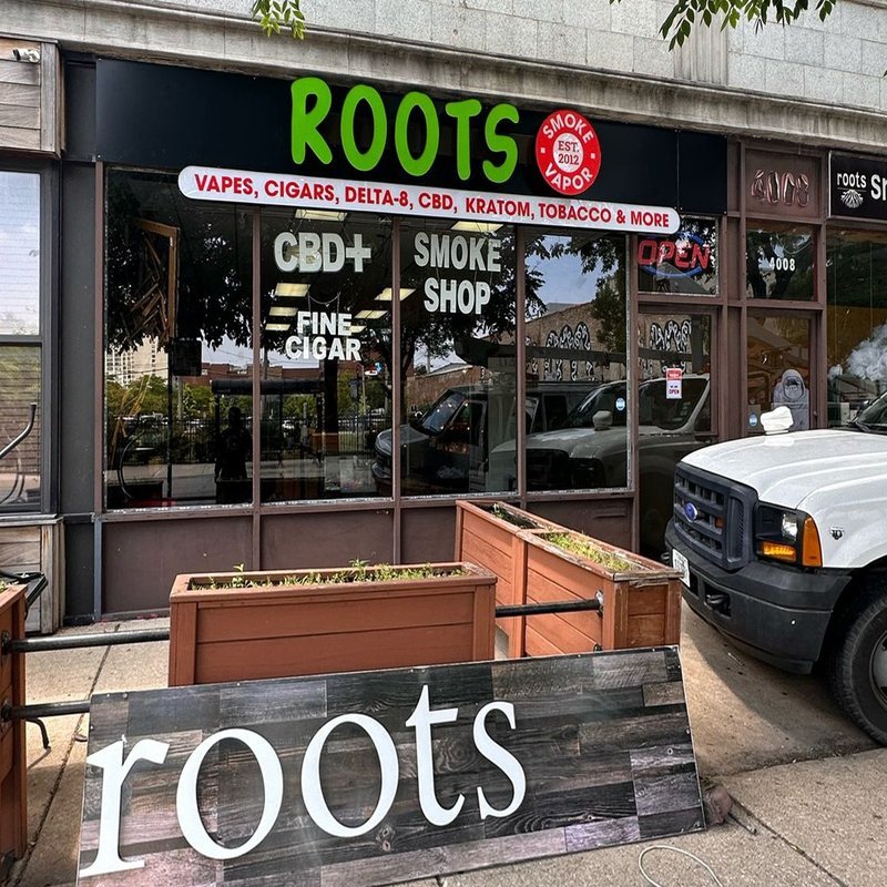 Roots Smoke Vapor — Storefront Signage — Magic Sign Design Chicago